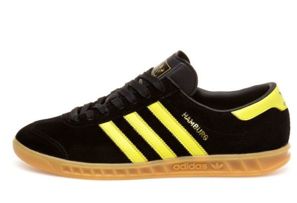 Adidas Hamburg черные с желтым (40-44)