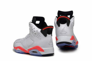 Nike Air Jordan 6 белые с красным (35-45)