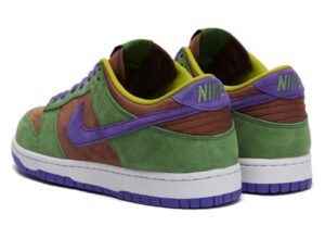 Nike SB Dunk Low Pro зеленые с коричневым и фиолетовым нубук мужские (40-44)