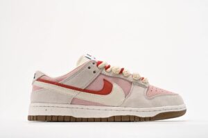 Nike SB Dunk Low SE 85 Double Swoosh Grey Pink Rabbit серо-розово-красные нубук женские (35-40)