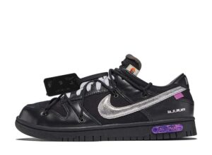 Off-White x Nike Dunk Low черные кожаные мужские (40-44)